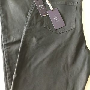 NYDJ Jeans Charcoal Coated Alina Leggings 10